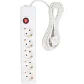 Сетевой фильтр BigTech BT510-5-W(5р/5м/10А/2,2кВт/3х0,75 мм2/белый)
