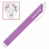 Ластик выдвижной + 2 сменных ластика BRAUBERG "TRIOS", 124х12х12 мм, лавандовый корпус, 272691