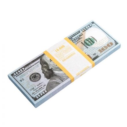 Деньги сувенирные Забавная Пачка 100 долларов, 89449 Деньги сувенирные Забавная Пачка 100 долларов, 89449
