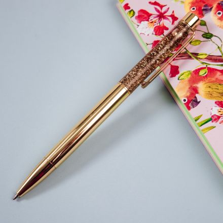 Ручка шариковая автоматическая MESHU "Gold sand" синяя, 1,0мм Ручка шариковая автоматическая MESHU "Gold sand" синяя, 1,0мм