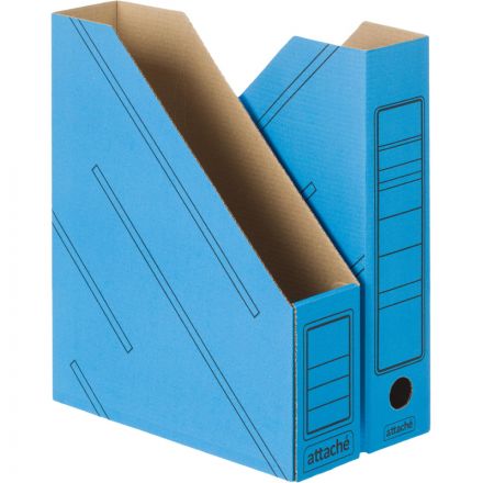 Вертикальный накопитель Attache картонный синий ширина 75 мм (2 штуки в упаковке) Вертикальный накопитель Attache картонный синий ширина 75 мм (2 штуки в упаковке)