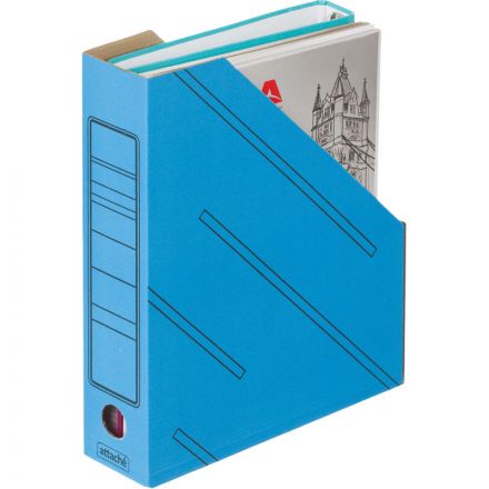 Вертикальный накопитель Attache картонный синий ширина 75 мм (2 штуки в упаковке) Вертикальный накопитель Attache картонный синий ширина 75 мм (2 штуки в упаковке)