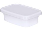 Контейнер п/п 0,2л. прямоугольный, под запайку, с белой крышкой цв. белый Контейнер п/п 0,2л. прямоугольный, под запайку, с белой крышкой цв. белый