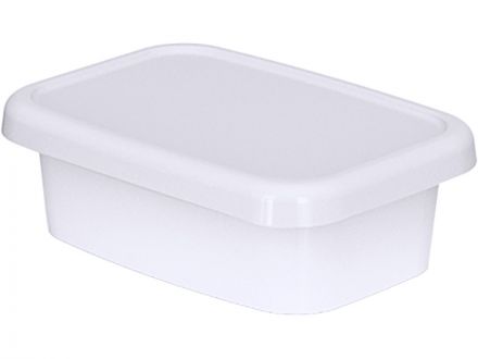 Контейнер п/п 0,2л. прямоугольный, под запайку, с белой крышкой цв. белый Контейнер п/п 0,2л. прямоугольный, под запайку, с белой крышкой цв. белый
