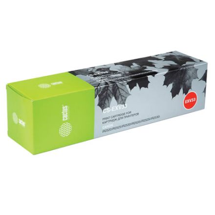 Тонер CACTUS (CS-EXV33) для CANON iR-2520/2525/2525i/2530/2530i, черный, 700 г, ресурс 14600 стр. Тонер CACTUS (CS-EXV33) для CANON iR-2520/2525/2525i/2530/2530i, черный, 700 г, ресурс 14600 стр.