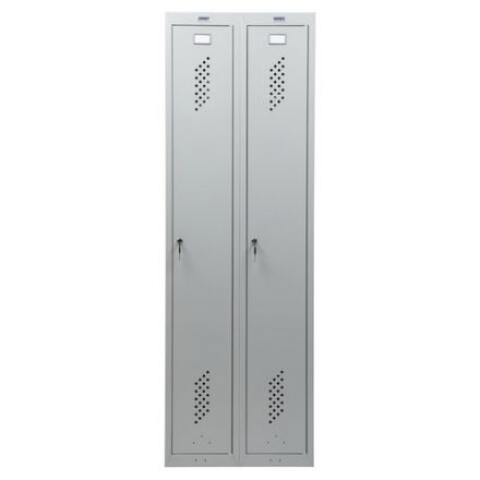 Шкаф металлический для одежды BRABIX "LK 21-80", УСИЛЕННЫЙ, 2 секции, 1830х800х500 мм, 37 кг, 291129, S230BR406102