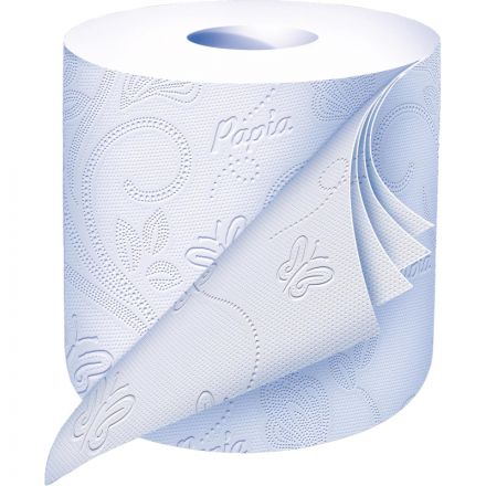 Бумага туалетная Papia Deluxe 4сл бел 100%цел втул 17,5м 140л 8рул/уп