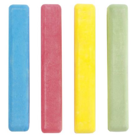 Мел цветной квадратный 4 штуки, ПИФАГОР, картонная упаковка, европодвес, 221977