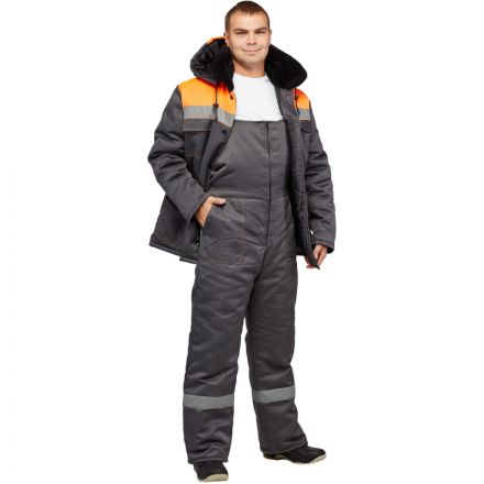 Костюм рабочий зимний муж з35-КПК сер/оранж ( 60-62) 182-188 (Арсенал-СП)