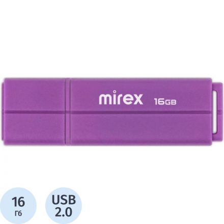 Флеш-память Mirex USB LINE VIOLET 16Gb (13600-FMULVT16 )