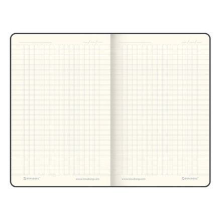 Блокнот МАЛЫЙ ФОРМАТ (100x150 мм) А6, BRAUBERG "Metropolis Mix", под кожу, 80 л., клетка, бежевый, 113331