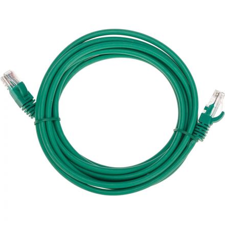 Патч-корд REXANT (02-0106-3) U/UTP, CAT 5e, 26AWG, LSZH, зеленый, 3м