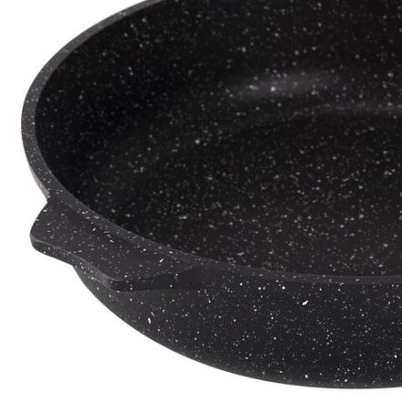 Набор посуды (сковорода 26 см, кастрюля 5 л, ковш 1,7 л, 2 съемных ручки, 2 крышки), МЕЧТА "Гранит Black", 001802