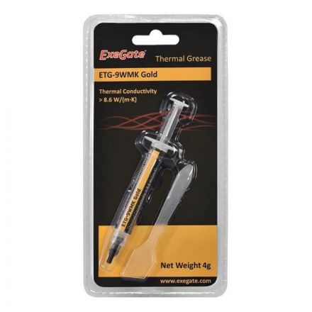 Термопаста ExeGate ETG-9WMK Gold 4г, шприц с лопаткой (EX282343RUS)
