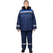 Куртка рабочая зимняя жен з32-КУ син/вас смес 52-54/170-176(Арсенал-СП)