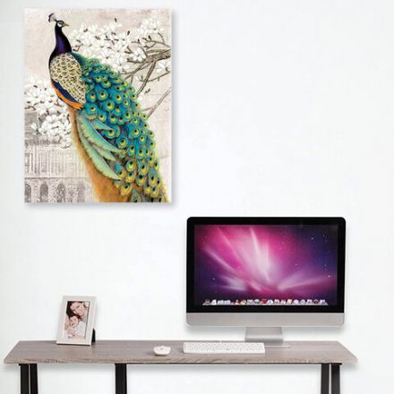 Картина стразами (алмазная мозаика) 40х50 см, ОСТРОВ СОКРОВИЩ "Павлин", без подрамника, 662411 Картина стразами (алмазная мозаика) 40х50 см, ОСТРОВ СОКРОВИЩ "Павлин", без подрамника, 662411