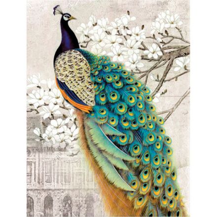 Картина стразами (алмазная мозаика) 40х50 см, ОСТРОВ СОКРОВИЩ "Павлин", без подрамника, 662411 Картина стразами (алмазная мозаика) 40х50 см, ОСТРОВ СОКРОВИЩ "Павлин", без подрамника, 662411