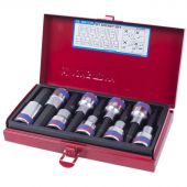 Набор  насадок 1/2, Hex, 4-17 мм, L = 80 мм, 9 предметов KING TONY 4120PR