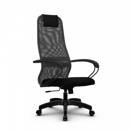 Кресло Метта SU-BP-8 темно-серое/черное Pl