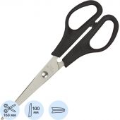 Ножницы Attache Economy 160 мм с пластиковыми симметричными ручками черного цвета