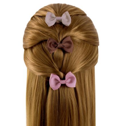 Заколки для волос НАБОР 3 шт., 7 см, аллигатор, бантики, разные цвета, MONTE VITA (МОНТЕ ВИТА), 457096