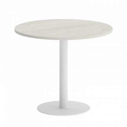 Home Office Стол круглый VR.SP-5-90.1 Дуб наварра/Белый металл 900*900*750 Home Office Стол круглый VR.SP-5-90.1 Дуб наварра/Белый металл 900*900*750