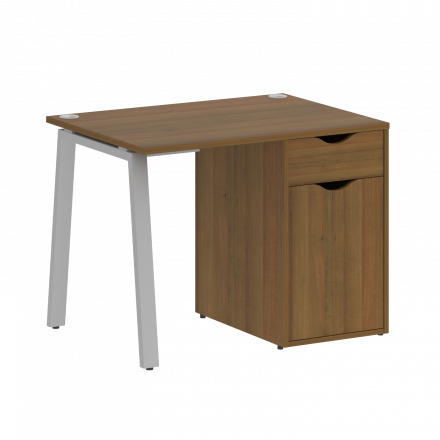 Home Office Стол письменный VR.SP-3-98.1.A Орех/Серый металл 980*720*750