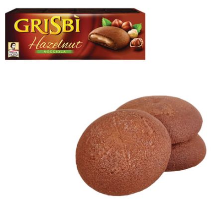 Печенье песочное GRISBI "Nocciola" с ореховым кремом 135 г, ИТАЛИЯ, 21203