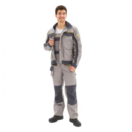 Костюм рабочий летний муж. л31-КПК св.сер./сер (р.56-58) 182-188