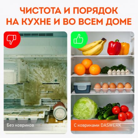 Коврик универсальный в рулоне 50х500 см для холодильника, кухонных ящиков, под обувь, DASWERK (ДАСВЕРК), 609609