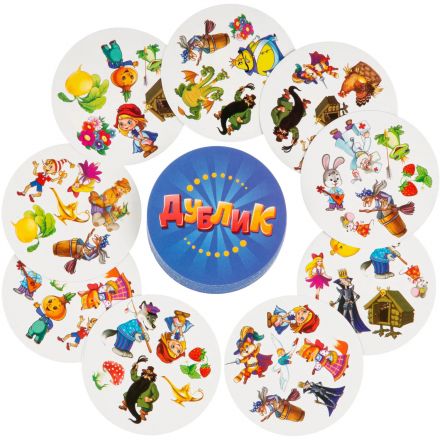 Настольная игра Дублик-мини 'Сказки' (30 карточек), 53421