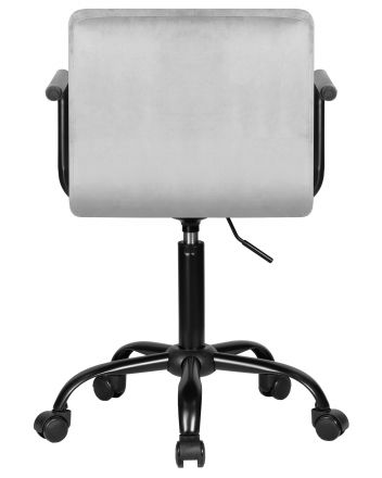 Офисное кресло для персонала DOBRIN TERRY BLACK, серый велюр (MJ9-75)
