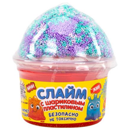 Слайм (лизун) + шариковый пластилин, 115 г, ассорти 6 видов, JOLLY JOT (ДЖОЛЛИ ДЖОТ), 665949