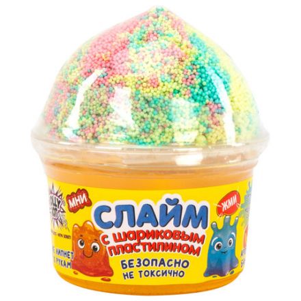 Слайм (лизун) + шариковый пластилин, 115 г, ассорти 6 видов, JOLLY JOT (ДЖОЛЛИ ДЖОТ), 665949