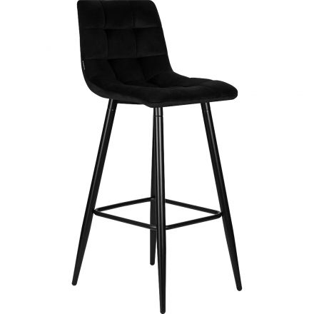 Стул барный LO_DOBRIN NICOLE LML-8078_B-M_V-108-77 черные мат./черный велюр