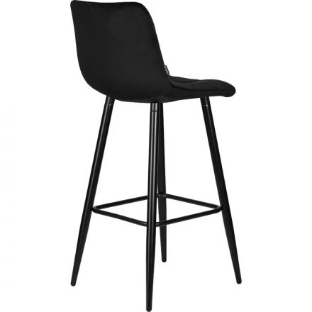 Стул барный LO_DOBRIN NICOLE LML-8078_B-M_V-108-77 черные мат./черный велюр