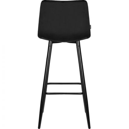 Стул барный LO_DOBRIN NICOLE LML-8078_B-M_V-108-77 черные мат./черный велюр