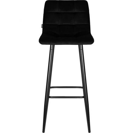 Стул барный LO_DOBRIN NICOLE LML-8078_B-M_V-108-77 черные мат./черный велюр
