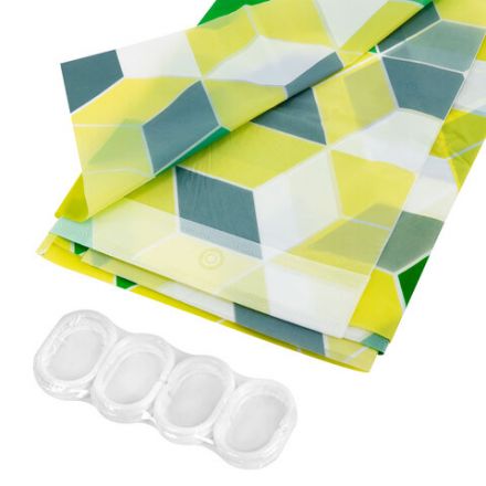 Шторка для ванной PEVA, 180х200 см, кольца в комплекте, 3 дизайна ассорти, ФИГУРЫ, PRIMILA (ПРИМИЛА), 700075 Шторка для ванной PEVA, 180х200 см, кольца в комплекте, 3 дизайна ассорти, ФИГУРЫ, PRIMILA (ПРИМИЛА), 700075