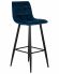 Набор 2 шт Стул барный DOBRIN NICOLE, черные матовые ножки, темно-синий велюр (108-95)