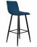 Набор 2 шт Стул барный DOBRIN NICOLE, черные матовые ножки, темно-синий велюр (108-95)