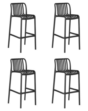 Набор 4 шт Стул барный DOBRIN CHLOE BAR, темно-серый