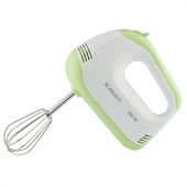 Миксер SCARLETT SC-HM40S15, 400 Вт, 5 скоростей, 2 венчика, 2 крюка для теста, белый/зеленый Миксер SCARLETT SC-HM40S15, 400 Вт, 5 скоростей, 2 венчика, 2 крюка для теста, белый/зеленый