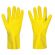 Перчатки латексные SCAFFA "Луч", КЩС-2, хлопчатобумажное напыление, размер 8, M (средний), желтые, 00-01017717