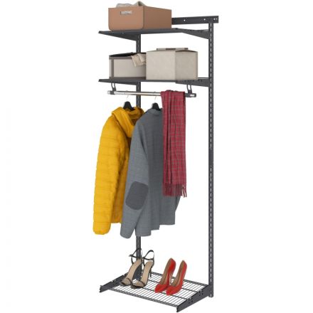 Комплект гардеробной cистемы ПРАКТИК Home Basic G60 графит