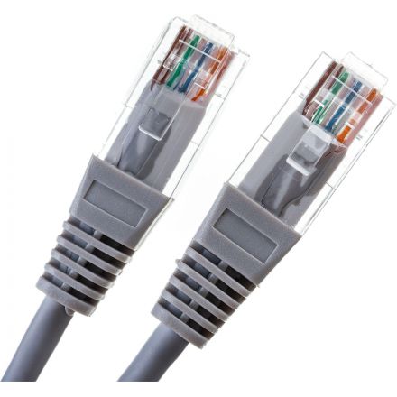 Патч-корд TWT TWT-45-45-0.5-GY UTP кат.5e, 0.5 м, серый