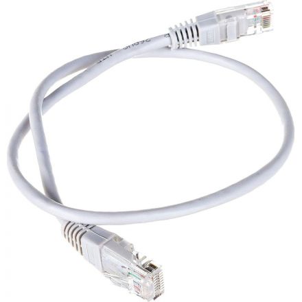 Патч-корд TWT TWT-45-45-0.5-GY UTP кат.5e, 0.5 м, серый