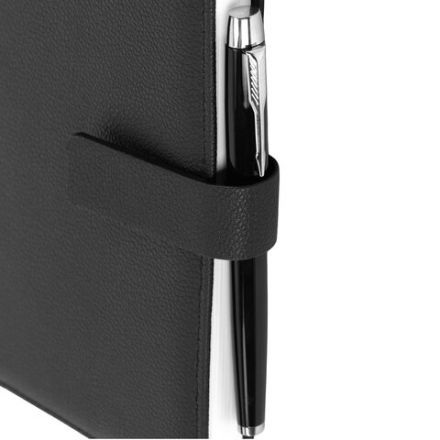 Ежедневник в подарочном наборе 5 в 1, А5, 145x212 мм, BRAUBERG "President", под кожу, 160 листов, черный, 116850