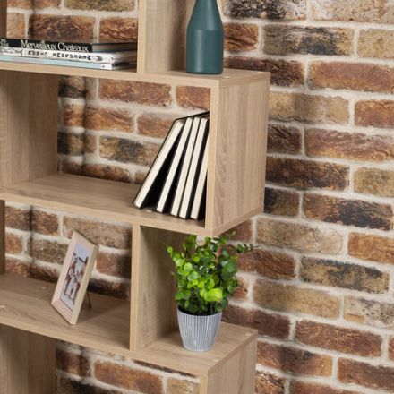 Стеллаж BRABIX "Scandi SH-008", 730х250х1760 мм, 6 секций, ЛДСП, дуб сонома, 641898, ЦБ013658-2