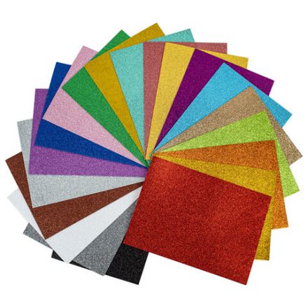 Пористая резина/фоамиран А4, 2 мм, НАБОР, 20 листов, 20 цветов, яркие цвета, блестки, ОСТРОВ СОКРОВИЩ, 665103